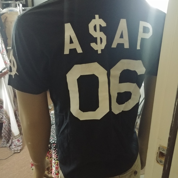 ASAP | Mens Black White A$AP t-shirt  06 Graphic Flag Large - Picture 4 of 9